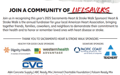 Folsom Ready Mix Sponsors 2025 Sacramento Heart & Stroke Walk